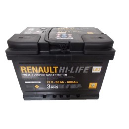 Renault gyári alkatrészek, Renault 7711130088 akkumulátor 50Ah / 600 A