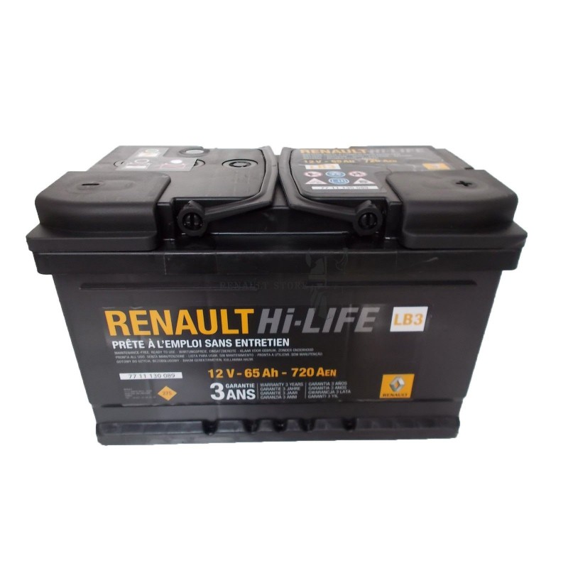 Renault gyári alkatrészek, Renault 7711130089 akkumulátor 65Ah / 720 A