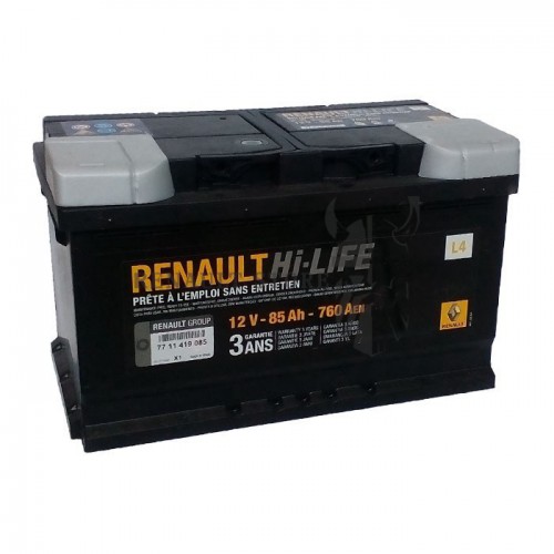 Renault gyári alkatrészek, Renault 7711419085 akkumulátor 85Ah / 760 A