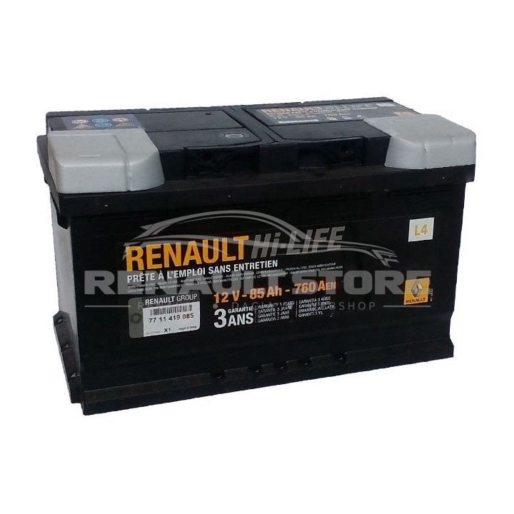 Renault gyári alkatrészek, Renault 7711419085 akkumulátor 85Ah / 760 A