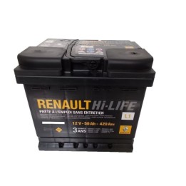 Renault gyári alkatrészek, Renault 7711947963 akkumulátor 50Ah / 420 A