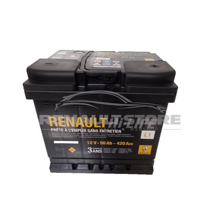 Renault gyári alkatrészek, Renault 7711947963 akkumulátor 50Ah / 420 A