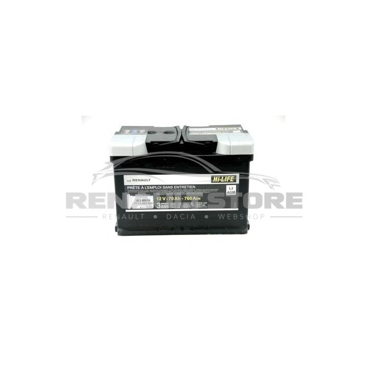 Renault gyári alkatrészek, Renault 7711424423 akkumulátor 70Ah / 760A