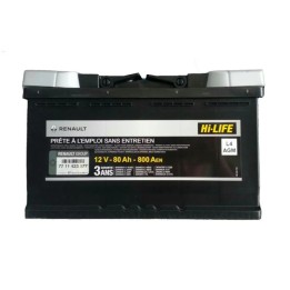 Renault gyári alkatrészek, 7711423177 Renault gyári 80Ah/800A  akkumulátor