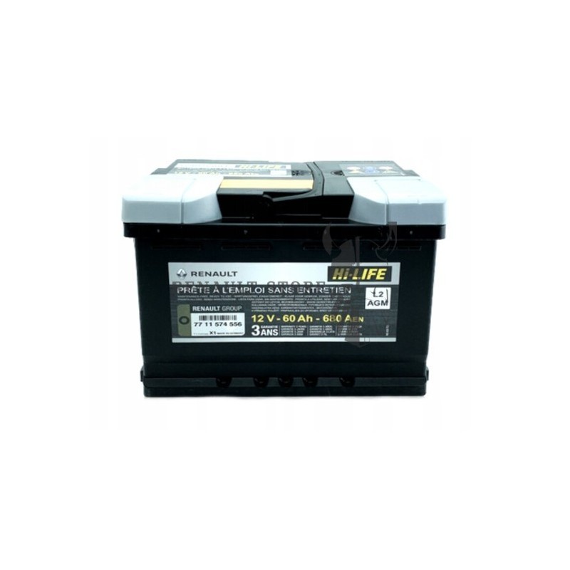 Renault gyári alkatrészek,  Renault 7711574556 akkumulátor 60Ah / 680A