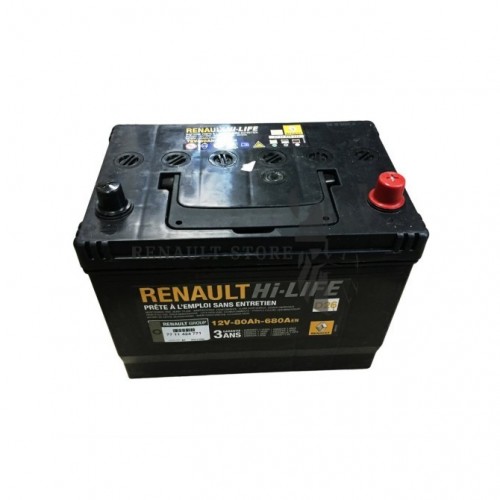 Renault gyári alkatrészek, Renault 7711424771 akkumulátor 80Ah / 680A