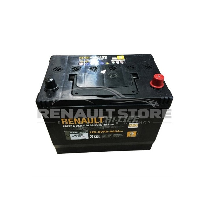 Renault gyári alkatrészek, Renault 7711424771 akkumulátor 80Ah / 680A