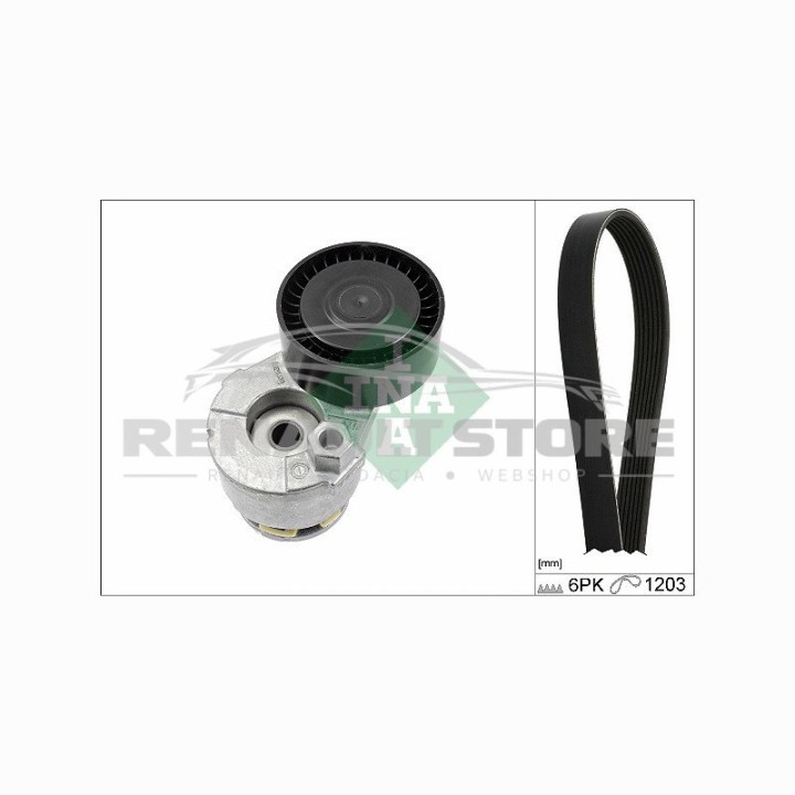 Hosszbordás szíj készlet, INA 529000910 /PK1203 hosszbordás szíj készlet