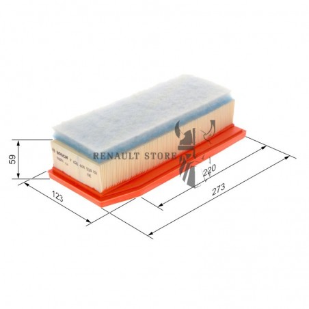 Renault alkatrészek, Bosch F026400534 levegőszűrő (165467674R)