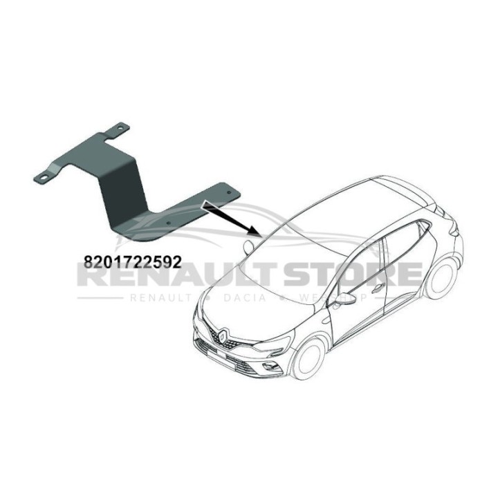 Renault gyári alkatrészek, Renault 8201722592 tűzoltó készülék tartó