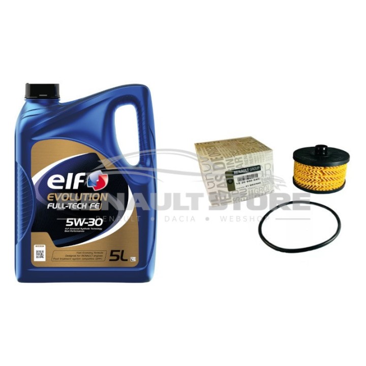 Dacia Sandero II olajcsere kit-Elf 5W-30 Full-Tech FE motorolaj,152095084R